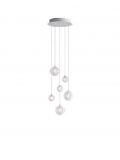 Dark & Bright Star chandelier with 6 lamps