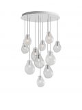 Soap chandelier with 11 lamps multicolour