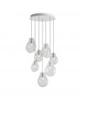 Soap chandelier with 7 lamps multicolour