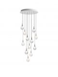 Soap Mini chandelier with 12 lamps multicolour