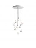 Soap Mini chandelier with 9 lamps multicolour