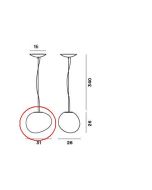 Foscarini Gregg Tavolo Media spare part