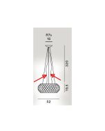 Foscarini Caboche Pendelleuchte Ersatz Stromkabel zur Halogen Version / Foscarini Caboche Pendant Lamp Replacement Power Cabel for Halogen Version 