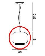 Foscarini Chouchin Reverse 1 Halogen Pendelleuchte Ersatzglas / Foscarini Chouchin Reverse 1 Halogen Pendant Lamp Replacement Glass