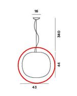 Foscarini Gem Sospensione + Gem Tavolo Ersatzglas / Foscarini Gem Sospensione + Gem Tavolo Replacement Glass