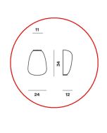 Foscarini Rituals Parete Semi 1 Ersatzglas  / Foscarini Rituals Parete Semi 1 Replacement Glass 