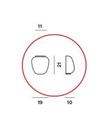 Foscarini Rituals Parete Semi 3 Ersatzglas  / Foscarini Rituals Parete Semi 3 Replacement Glass 