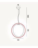 Foscarini Rituals XL Pendelleuchte Ersatzglas / Foscarini Rituals XL pendant lamp replacement glass