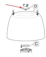 Foscarini Lumiere Ersatz - Glas- Befestigungsschraube E 14/ Foscarini Lumiere Replacement glass fixing screw E14