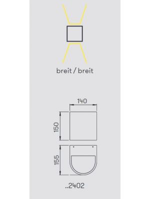 Albert Wall Spotlight 2402 light emission