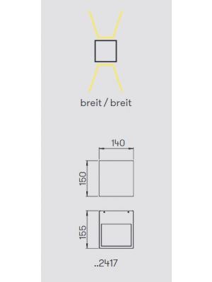 Albert Wall Spotlight 2417 light emission