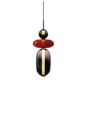 Bomma Pebbles Pendant Small Configuration 1-2 version 1 black-red