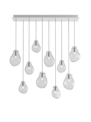 Bomma Soap chandelier with 10 lamps clear
