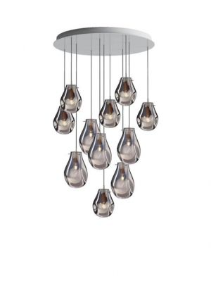 Bomma Soap chandelier with 11 lamps silver
