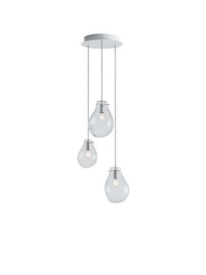 Bomma Soap chandelier with 3 lamps clear