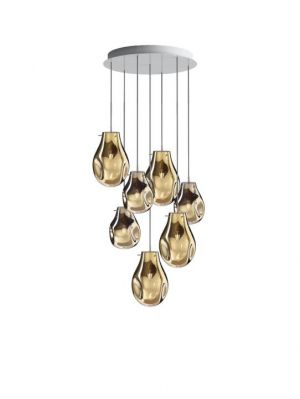 Bomma Soap chandelier with 7 lamps gold