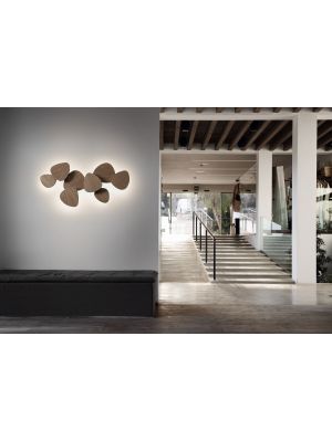 Bover Tria Set 8 natural oak lights on