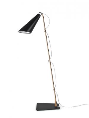 Domus Pit Floor Lamp black, cable grey
