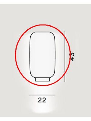 Foscarini Chouchin Bianco 2 Wand-Deckenleuchte Ersatzglas / Foscarini Chouchin Bianco 2 Wall+Ceiling Lamp Replacement Glass