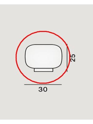 Foscarini Chouchin Bianco 3 Wand-Deckenleuchte Ersatzglas / Foscarini Chouchin Bianco 3 Wall+Ceiling Lamp Replacement Glass