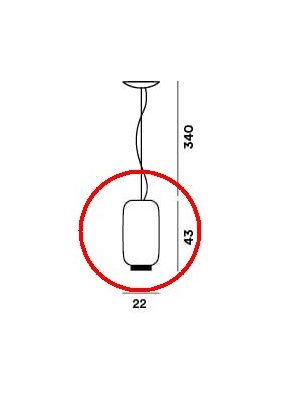 Foscarini Chouchin Reverse 2 Halogen Pendelleuchte Ersatzglas / Foscarini Chouchin Reverse 2 Halogen Pendant Lamp Replacement Glass