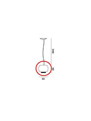 Foscarini Chouchin Reverse 3 LED Pendelleuchte Ersatzglas / Foscarini Chouchin Reverse 3 LED Pendant Lamp Replacement Glass