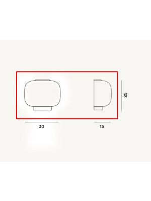 Foscarini Chouchin Semi Wandleuchte Ersatzglas / Foscarini Chouchin Semi Wall Lamp Replacement Glass