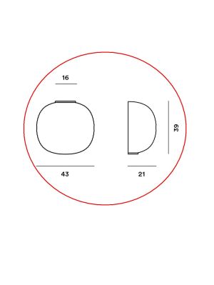 Foscarini Gem Parete Semi Ersatzglas / Foscarini Gem Parete Semi Replacement Glass