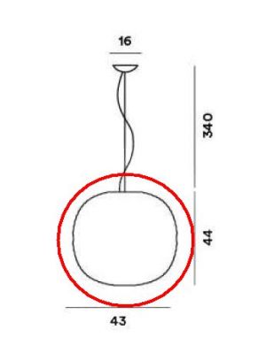 Foscarini Gem Sospensione + Gem Tavolo Ersatzglas / Foscarini Gem Sospensione + Gem Tavolo Replacement Glass