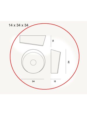 Foscarini Lumiere XXL Soffitto Parete Ersatzglas / Foscarini Lumiere XXL Soffitto Parete Replacement Glass