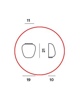 Foscarini Rituals Parete Semi 3 Ersatzglas  / Foscarini Rituals Parete Semi 3 Replacement Glass 