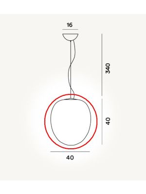 Foscarini Rituals XL Pendelleuchte Ersatzglas / Foscarini Rituals XL pendant lamp replacement glass