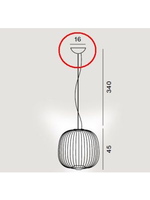 Foscarini Spokes Ersatz-Baldachin / Foscarini Spokes Replacement Canopy