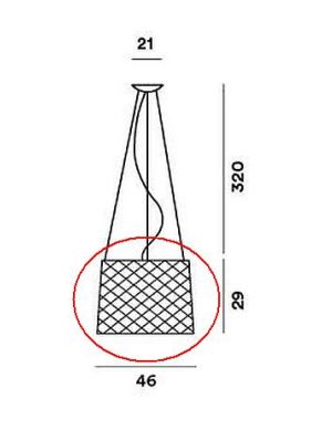 Foscarini Twiggy Grid Outdoor Ersatz-Diffusor / Foscarini Twiggy Grid Outdoor Replacement Diffuser