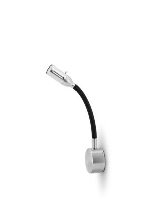 Less'n'more Zeus Wall Light Z-MWL1 aluminum, flex arm textile black