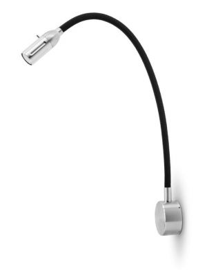 Less'n'more Zeus Wall Light Z-MWL2 aluminum, flex arm textile black