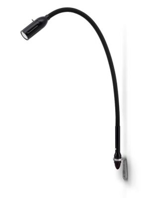 Less'n'more Zeus Wall Light Z-WL black, flex arm textile black