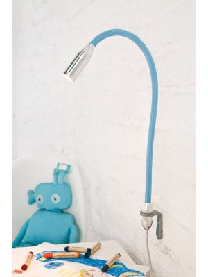 Less'n'more Zeus Wall Light flexible arm blue