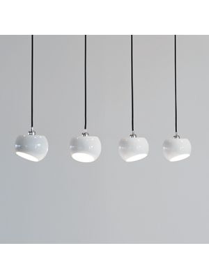 Licht im Raum White Moons 4 Pendulum, surface stainless steel