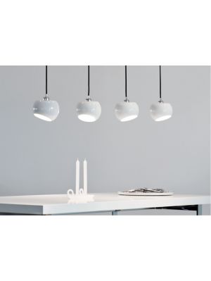 Licht im Raum White Moons 4 Pendulum, surface stainless steel