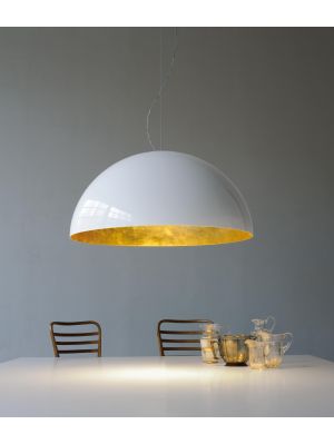 Oluce Sonora 490 OR white on the outside / gold inside