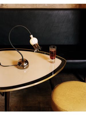 Serien Lighting Poppy Table arm black, shade ceramic