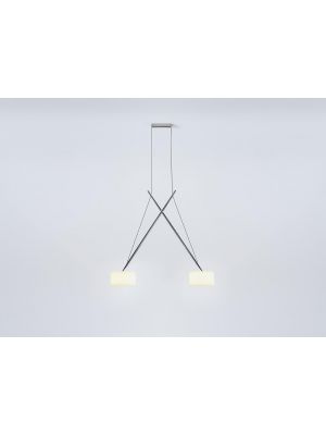 Serien Lighting Twin LED arms bright chrome mouth-blown glass