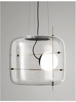 Vistosi Plot version 3, glass crystal, metal rods brass